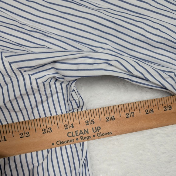 Brooks Brothers Shirt Mens XL White Blue Stripe Regent Non Iron Preppy Y2K - Picture 5 of 8
